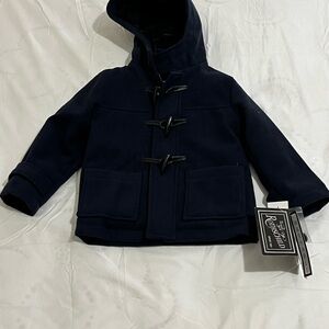 Rothschild Navy Kids Pea Coat with Hood Boys Size 3T New with Tags
